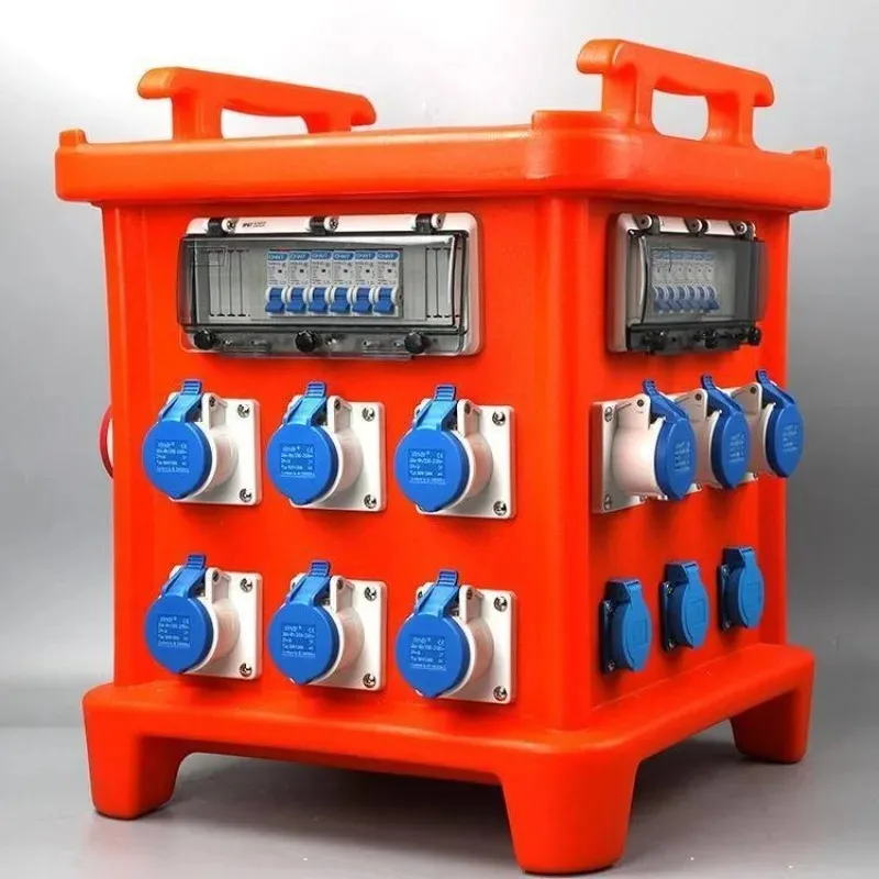 Outdoor Power Charger with Triple Switch Box Plastic Waterproof Aviation Socket 16A 110V/240V