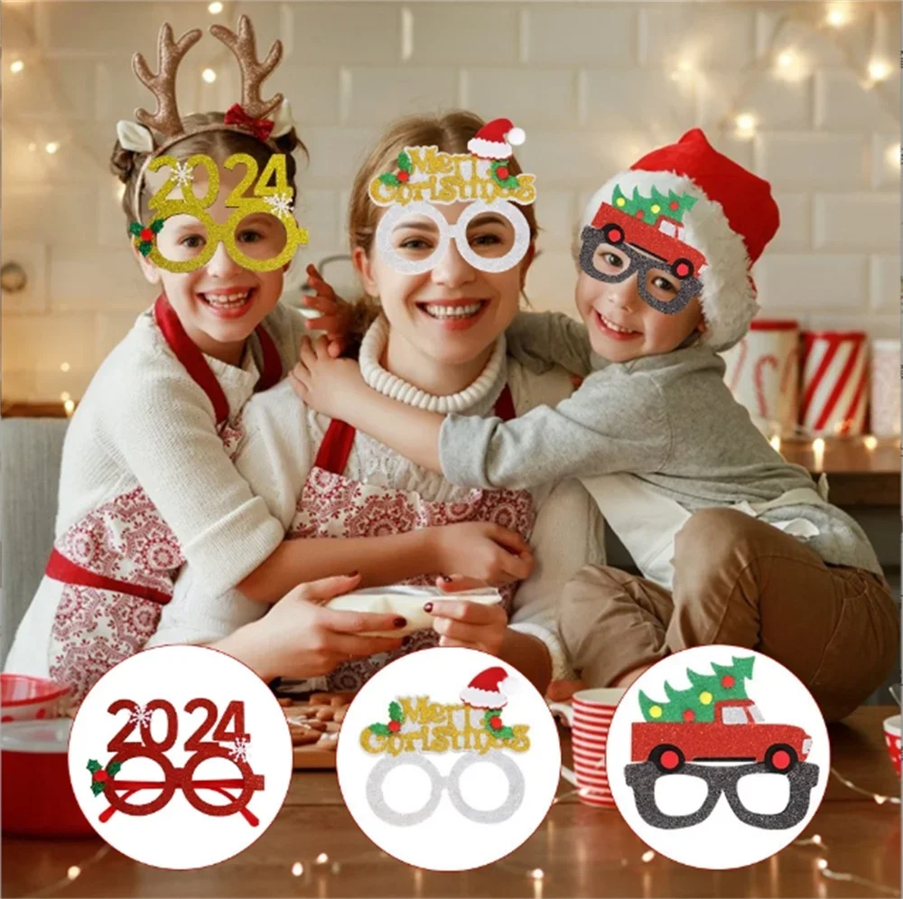 Gafas de Año Nuevo 2025, utilería para fotomatón de fiesta de Feliz Año Nuevo, adornos navideños, regalos de Navidad para niños, decoración para fiesta de Nochevieja