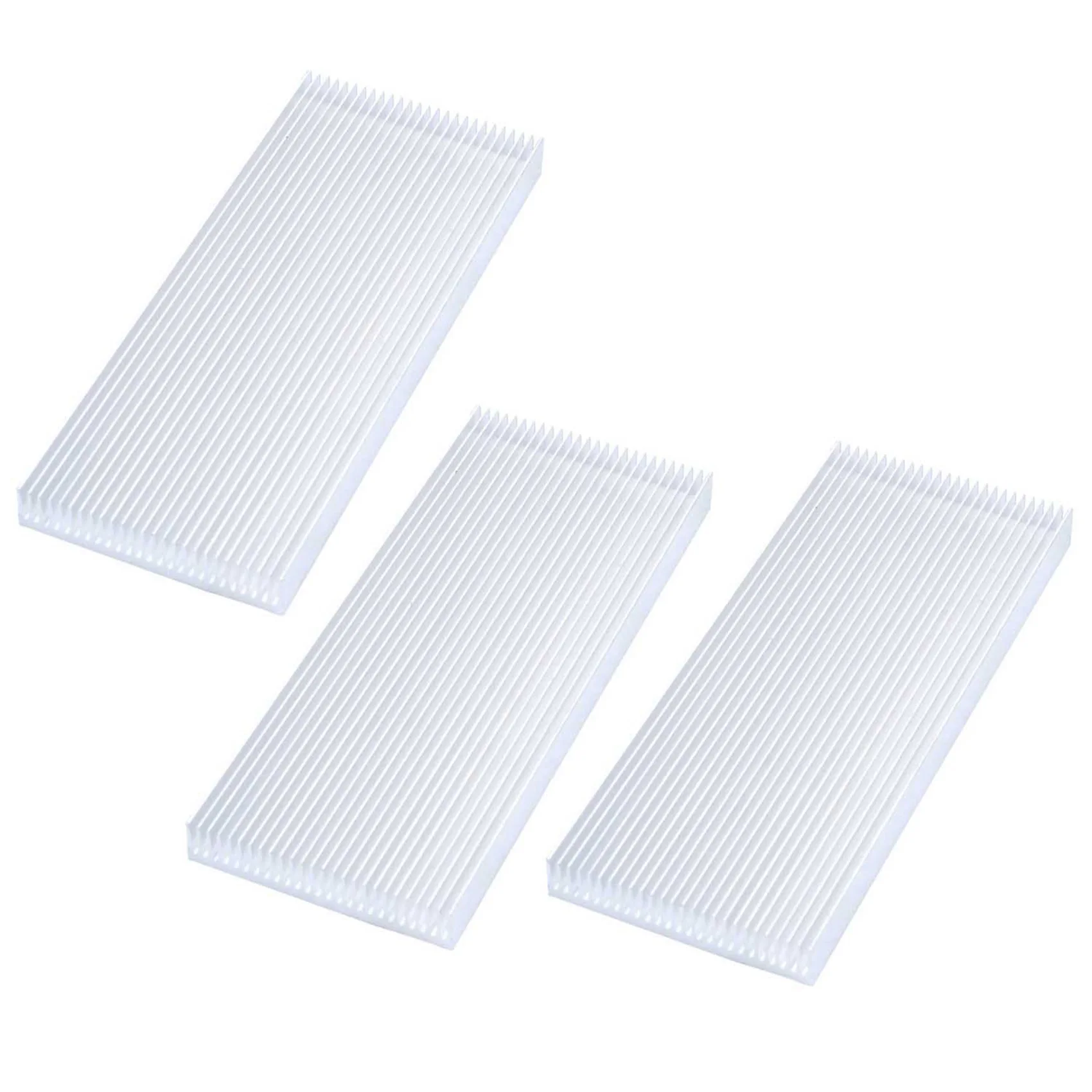 

3X алюминиевый радиатор для светодиодных усилителей высокой мощности, транзисторов, 100x41x8 мм, новый