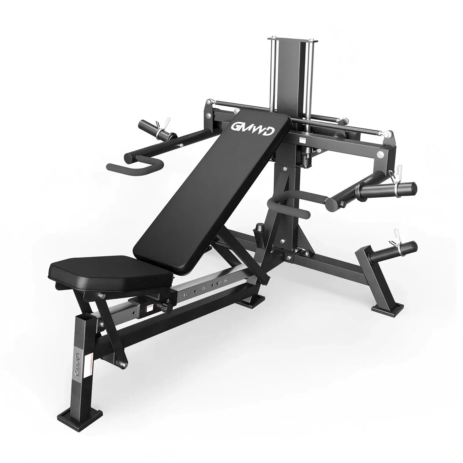 Chest Press Machine, Bench Press Machine with Independent Converging Arms, Adjustable Flat Incline Bench for Chest, AB