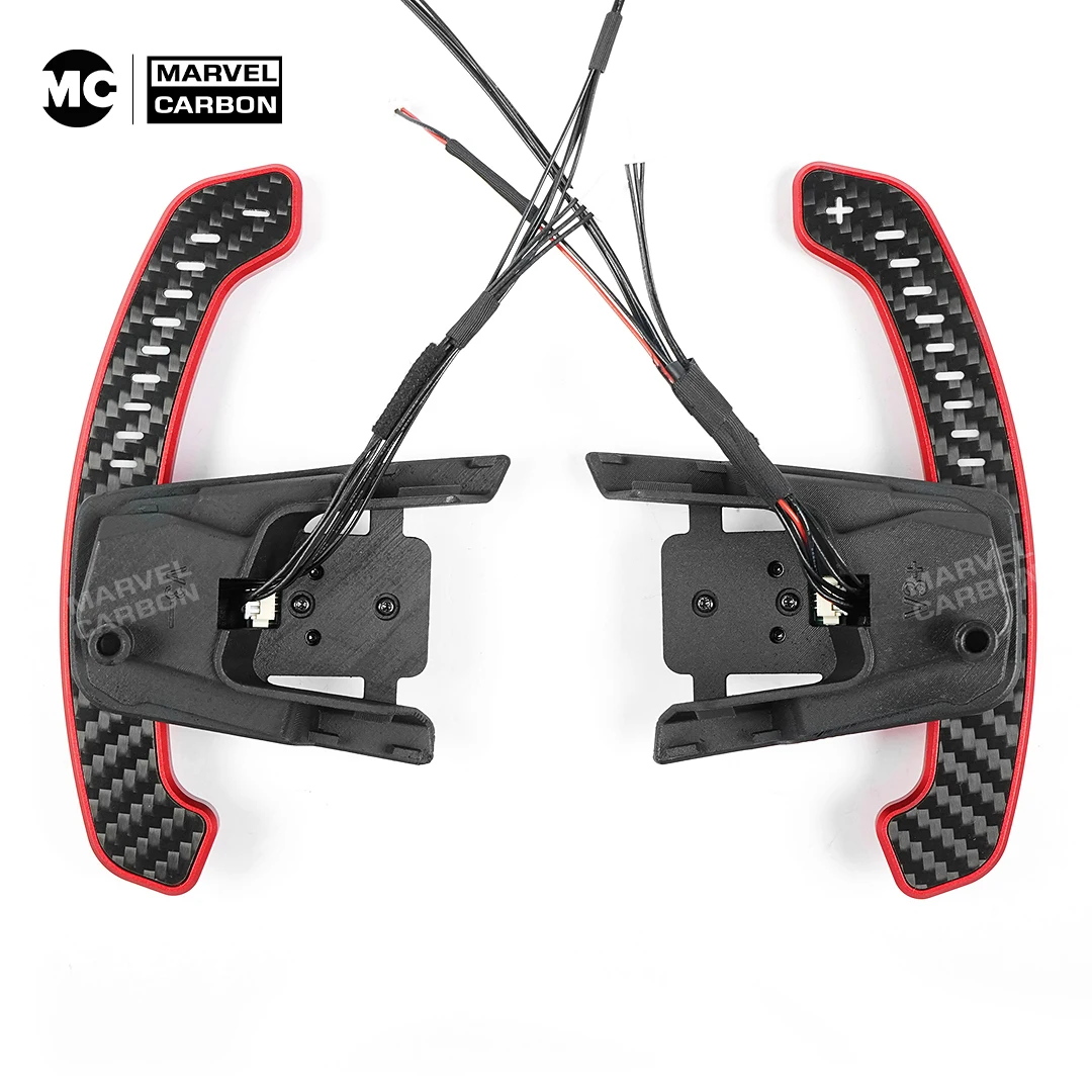 

Светодиодный магнитный переключатель из углеродного волокна MC для Volkswagen Golf 7 MK7 MK7.5 GTI Golf R Scirocco Arteon, красная задняя часть из алюминиевого сплава