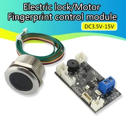 Bloqueio elétrico Motor Control Board, Fingerprint Access Control Module, normalmente fechado, DC3.5 V-15V