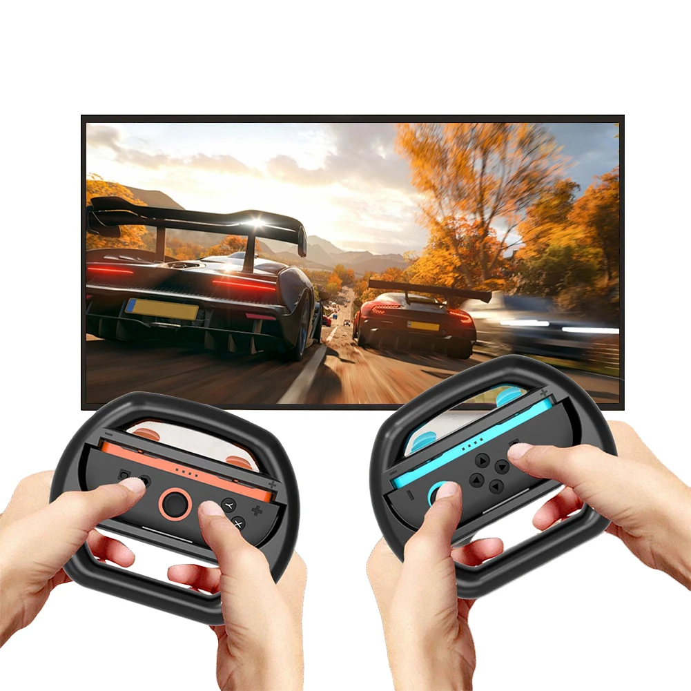 

Комплект из 2 гоночных рулей для контроллеров Switch 2, игровые рукоятки-грипсы, гоночные игровые рули для Nintendo Switch 2