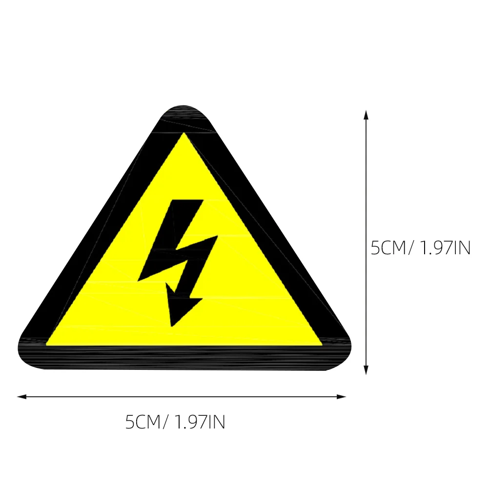 15 Pcs Warning Sign Stickers Electric Label for Safety Shocks Decals Indicator Equipment
