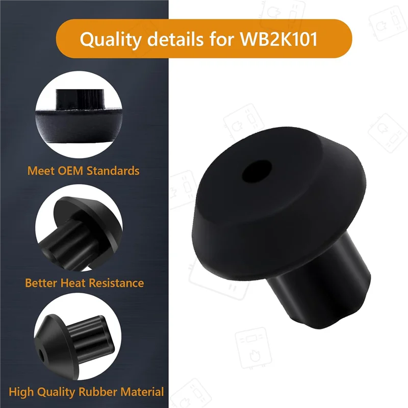 BAAG-60 قطعة المطاط صر قدم المطاط القدم استبدال متوافق مع GE WB2K101 الغاز المدى الموقد صر استبدال WB02T10461 Durab