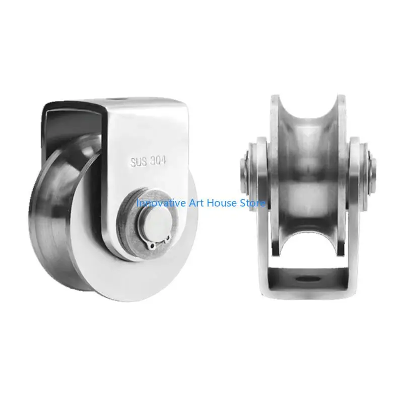 E1PC Heavy Duty Roller Wheel Bearing U Pulley Wheel Loading 300kg Pulley Strong Load-bearing Pulley 48mm Wheel Diamete