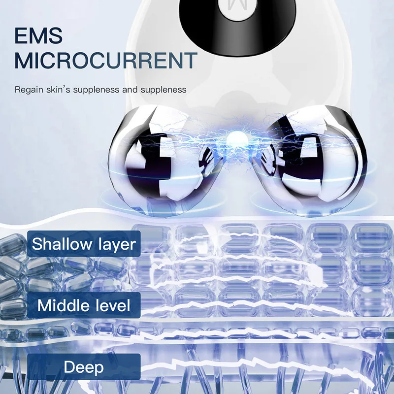 EMS Face Slimming อุปกรณ์ Microcurrent ลดน้ําหนักยกกําจัดริ้วรอย Anti Aging Roller เครื่องนวดความงามแบบพกพาเครื่อง