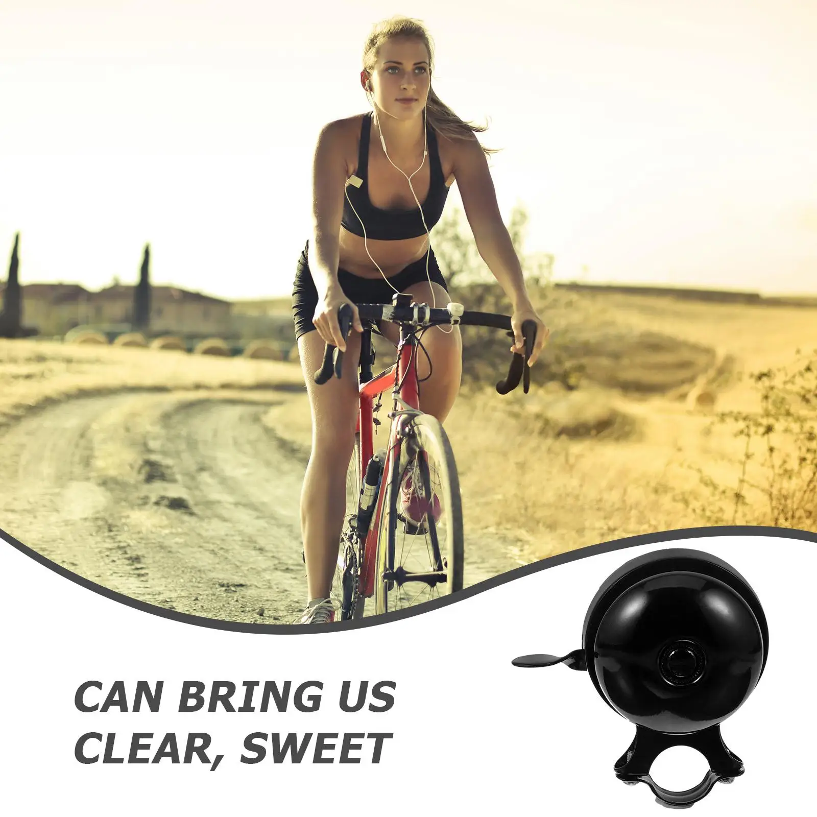 الرجعية خمر الحديد دراجة جرس بصوت عال رنين مكافحة الشيخوخة المحمولة دراجة قارع الأجراس لدراجات الطريق الكبار تحذير السلامة ركوب الدراجات