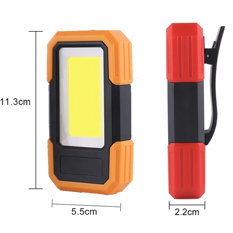600LM COB LED Camping Emergency Flashlight 3AAA Work Light Magnetic Inspection Lamp 3Modes Hunting Fishing Torch Lamp image 6