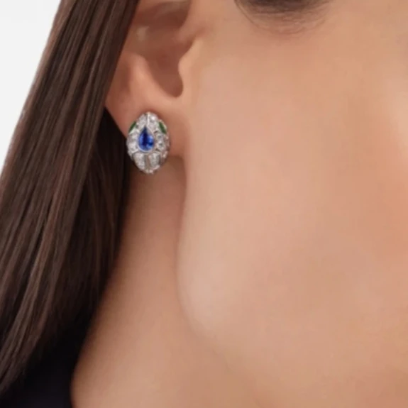 

High Quality Noble and Gorgeous S925 Zircon Snake Shaped Earrings Trendy Fashion Jewelry - A Must-have for Parties
