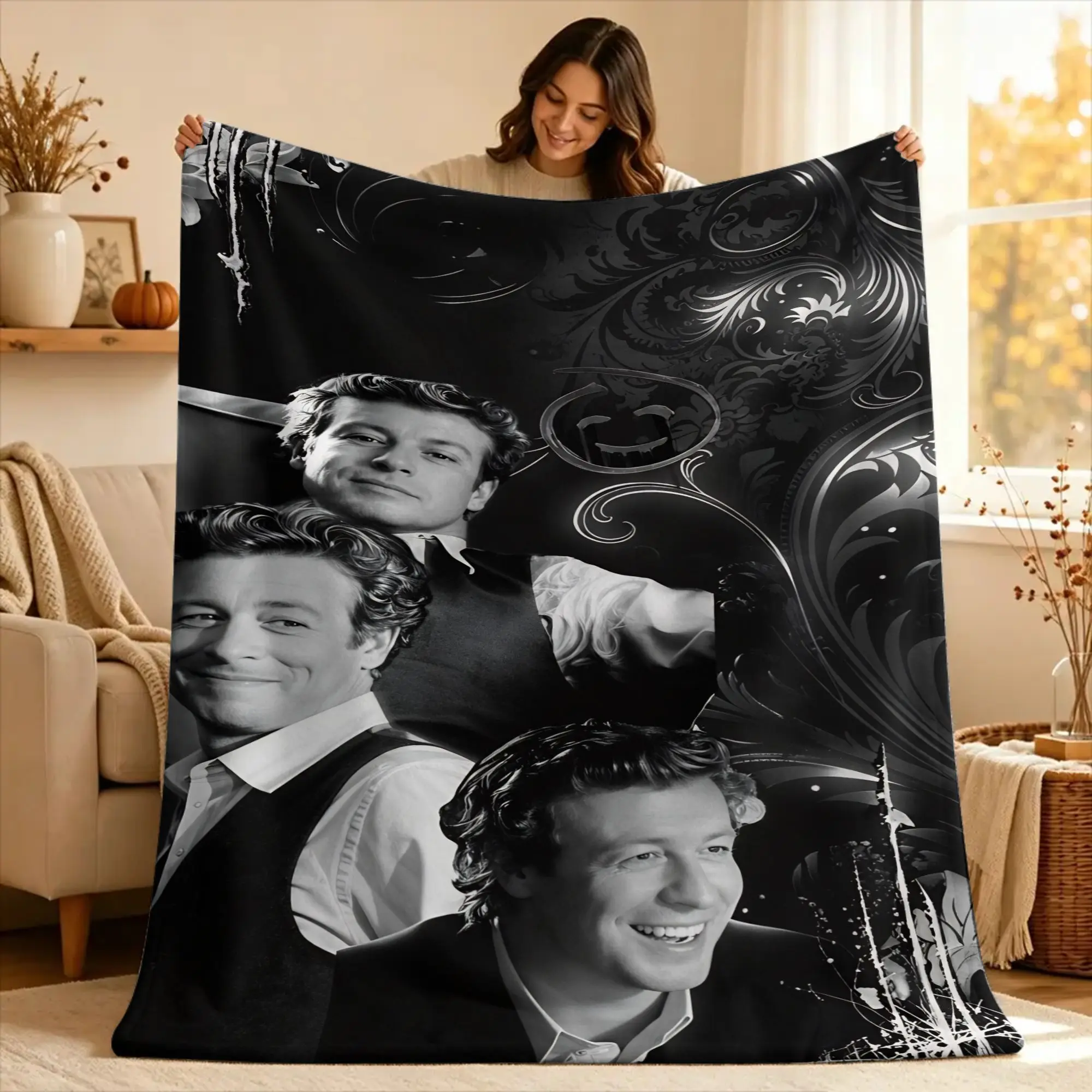 The Mentalists   Blanket  Soft Warm Aesthetic Plush Throw Blanket For Couch Chair Picnic Flannel Bedspread Bed Cover