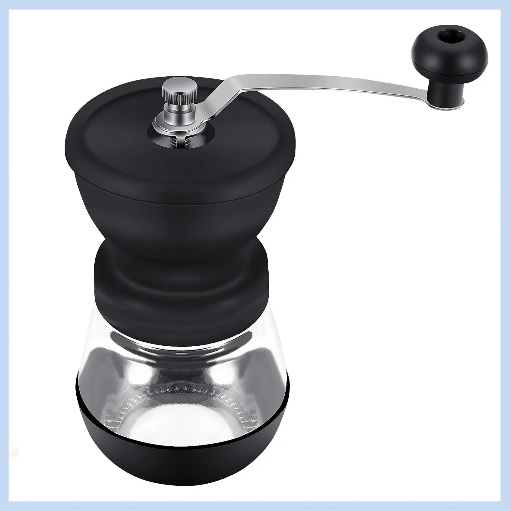 

MLGB-Manual Coffee Bean Grinder With Burr, Hand Coffee Grinder Mill For Drip Coffee, Espresso, French Press