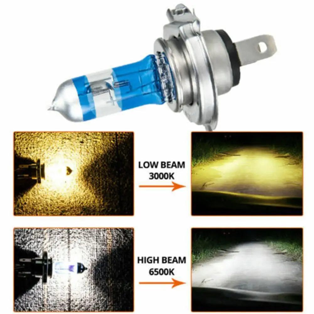 2/1pcs H7 Car Headlight Bulbs 100W 8500K Xenon Hid White 55W Halogen Car Light Look Lue Super Headlight Effect Bulb White Light