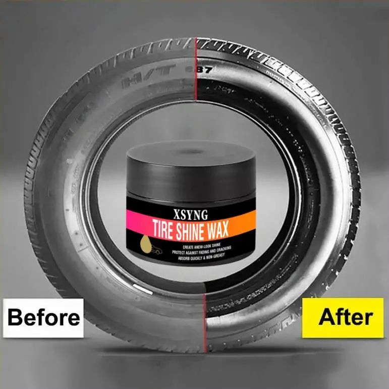 Tire gloss wax, black gloss tire coating, rubber and plastic repair agent, anti-aging, lasting brightness