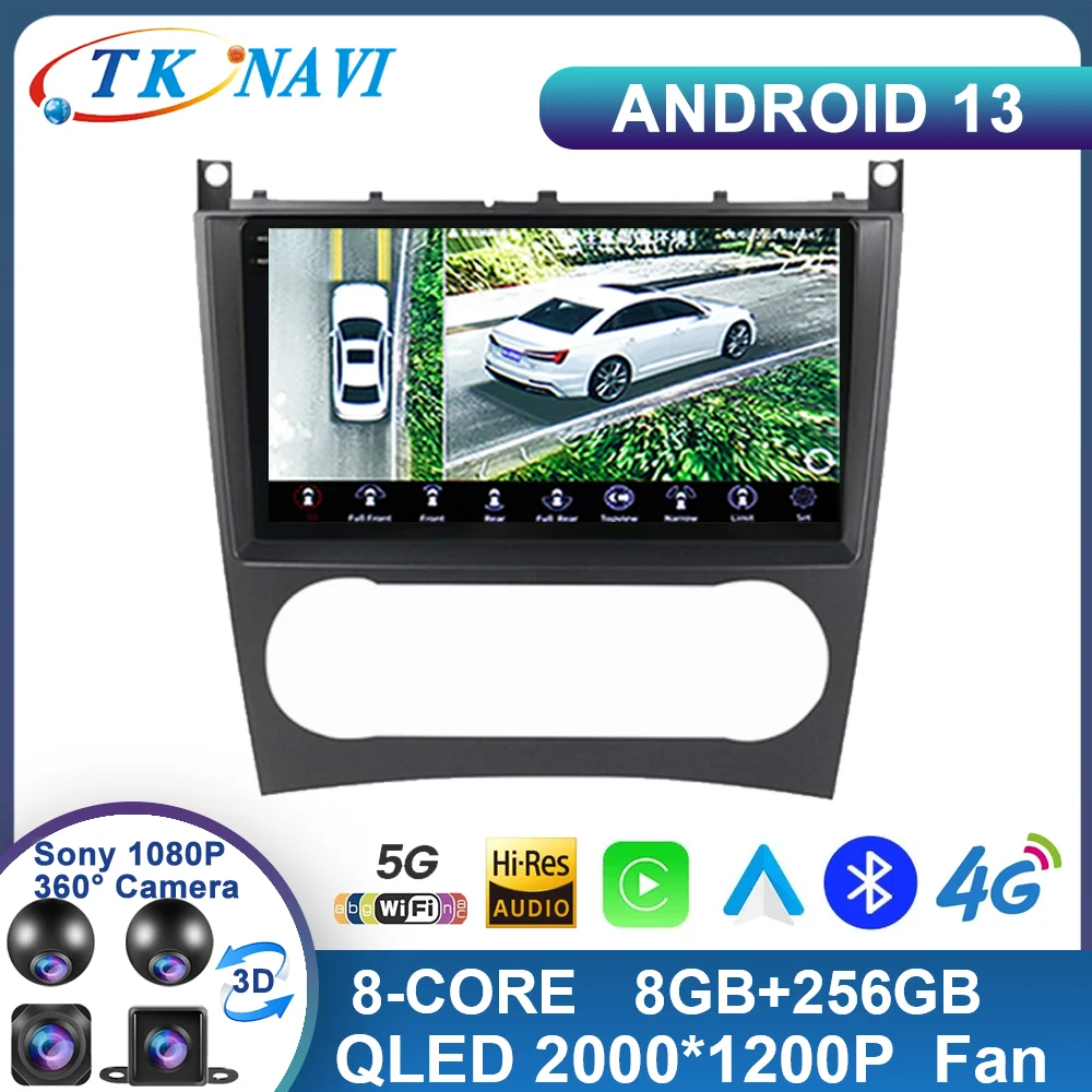 

Android 13 For Mercedes Benz C-Class C Class W203 W209 C180 C200 CL203 C209 A209 2004 - 2011 Car Radio Multimedia Player Carplay