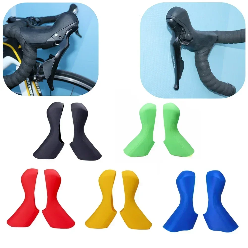 

1pair Brake Levers Covers Silicone Bicycle Shift Brake Lever Hoods Cover For-Shimano 105 ST-R7020/7025 Bicycle Accessory 6colors