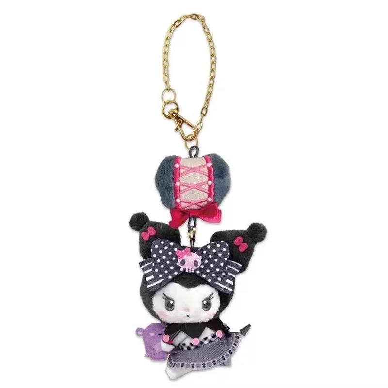 Sanrio Kuromi My Melody ของเล่นตุ๊กตา Kawaii พวงกุญแจการ์ตูนตกแต่งตุ๊กตาตุ๊กตากระเป๋าเป้สะพายหลังจี้สาวของขวัญวันเกิด