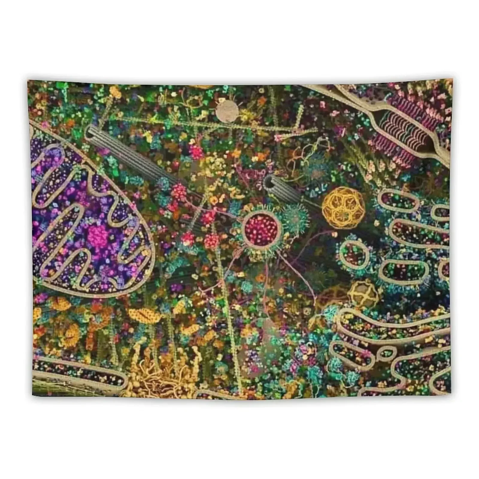 Human Cell Detailed, Biologist/Scientist/Science Lover Tapestry Room Aesthetic Aesthetic Decoration Tapestry