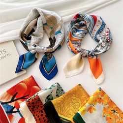 70*70cm Flower Fashion Turban Shawl Wrap Women Girls Square Hair Scarf Bandanas Hairband Headband Hairscarf Headscarf