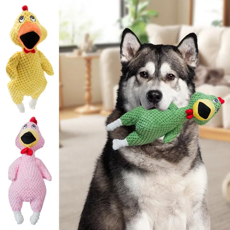 Chicken Dog Toy The Mellow Dog Calming Duck The Mellow Dog Duck Toy Zentric Quack-Quack Duck Dog Toy Cute Unstuffed Duck Pet Toy