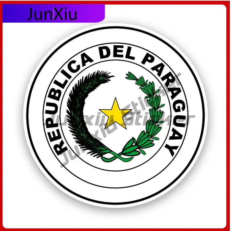

Paraguayan Coat Of Arms Sticker Uv Protected Paraguay Flag Pry Py Coa Car Sticker Vinyl Decal Waterproof Durable For Car Window