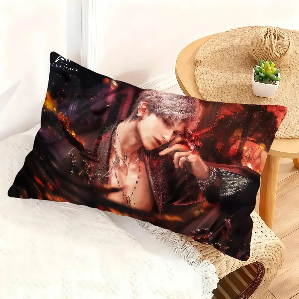 LOVE AND DEEPSPACE ZAYNE SYLUS XAVIER CALEB RECTANGLE PILLOWCOVER HOME SOFA LIVING ROOM BEDSIDE BEDSIDE HOGAR PILLOWCASE GIFT