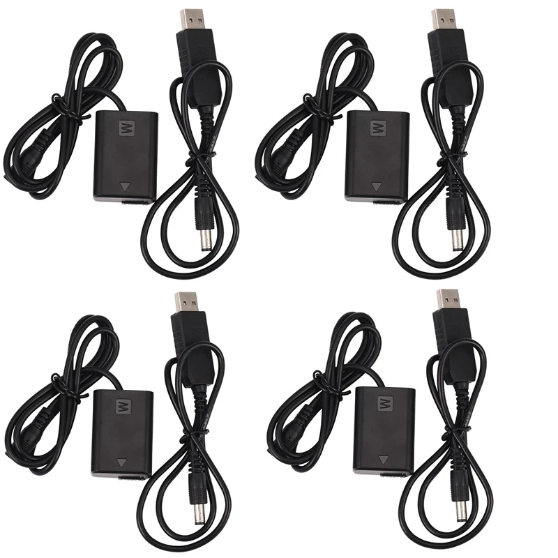 

4X Np-Fw50 Dummy Battery W/Dc Power Bank (5V 2A) USB Adapter For Sony A7R, A7, A7S, A7S Ii, A5000, A5100, A6000, A6500