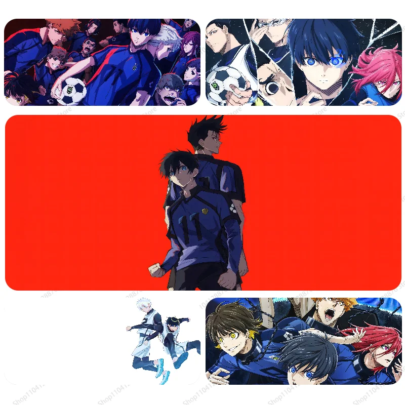 Anime BLUE LOCK Mousepad Gaming Mouse pad Gamer Pc Accessories Deskmat Keyboard Mat Desk Protector Mause Pads