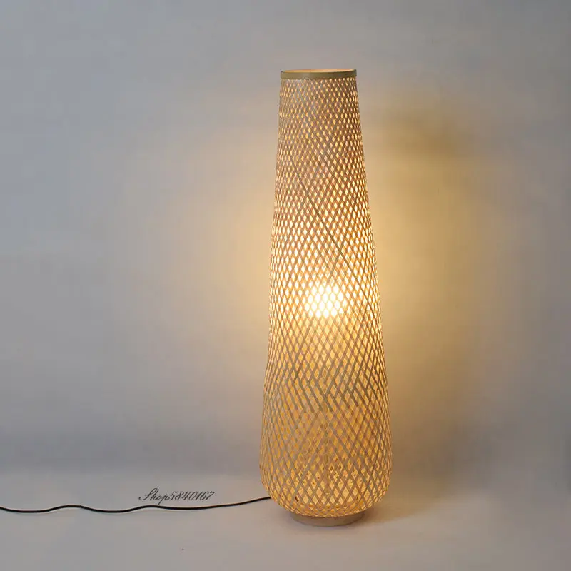 criativo moderno de bambu lampada assoalho nordic pe luz para sala estar canto decoracao do quarto ao lado da lampada e27 luzes 01