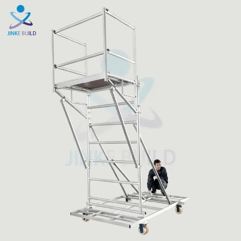 Foldable Quick Lock High Strength Scaffolding Ladders Aluminum Alloy Mobile Lifting Platform for Subway Maintenance