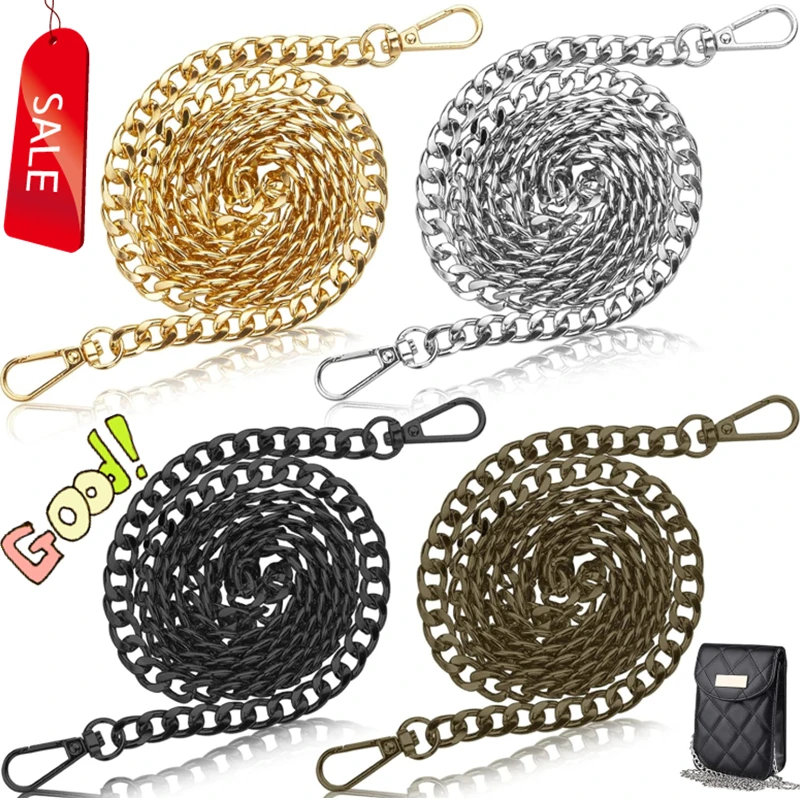 Correa de cadena de alta calidad para bolso, accesorio de repuesto de Metal para colgar en el hombro, ideal para regalo, 120/40CM