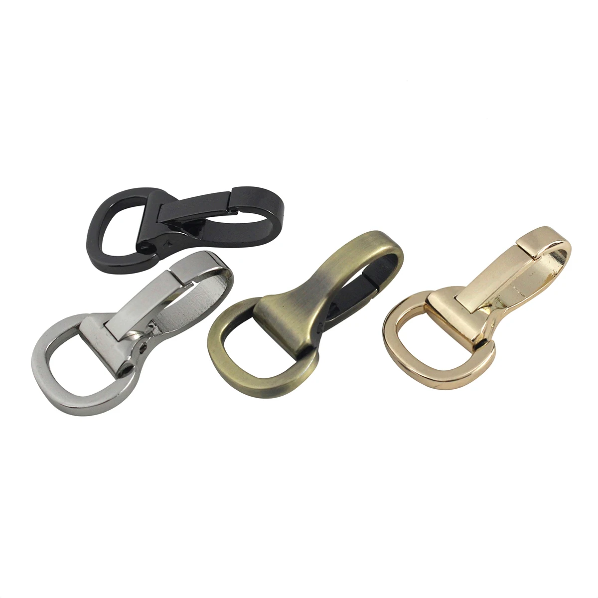 20pcs Metal Snap Hook Trigger Lobster Clasp Clip Spring Gate for Leather Craft Bag Strap Belt Webbing Keychain