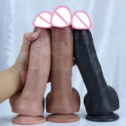 Soft Sexy Machine Realistic Dildo Big Penis Silicone Suction Cup Sex Toys For Woman Men Anal Plug Erotic Masturbation Huge Dick