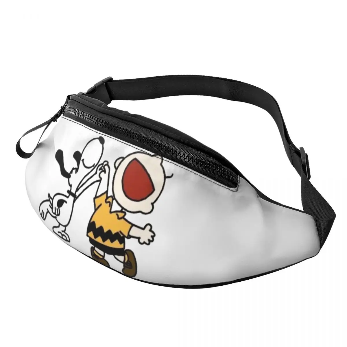 Custom Happy S-Snoopys Fanny Pack for Men Women Cool Crossbody Waist Bag Cycling Camping Phone Money Pouch