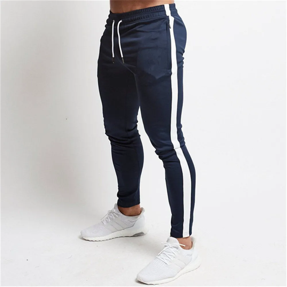 Pantalones largos informales para hombre, pantalón de chándal de color puro para correr, Fitness, entrenamiento, 2023