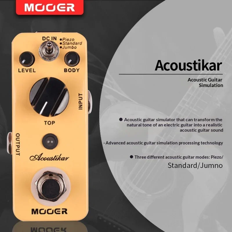 MOOER Micro Series Guitar Effect Pedal Compact Stompbox for Electric Guitar Bass