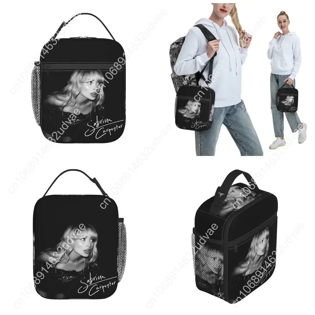 Sabrina Carpenter 2024 Tour Merch Insulated Lunch Bags For Work Food Container Portable Thermal Cooler Lunch Boxes