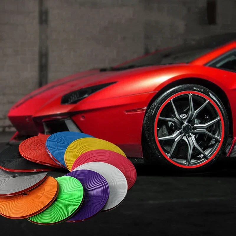 Universal Car Rim Strip Wheel Edge Protector Bright Matte Car Wheel Sticker General Rim Strip Tire Protector Car Styling image 6