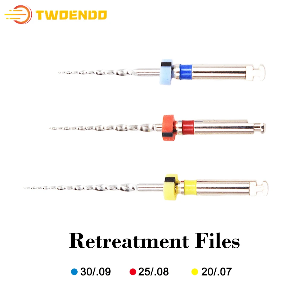 3 PCS/Pack Dental Niti Material Retreatment Files Rotary Files For Root Canal Cleaning Dentistry Endo Instrument