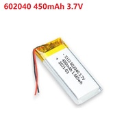 602040 450mAh 3.7V Li-po Li-ion Lithium Polymer Rechargeable Battery For MP3 MP4 MP5 GPS Toy DVR Bluetooth Speaker Recording pen