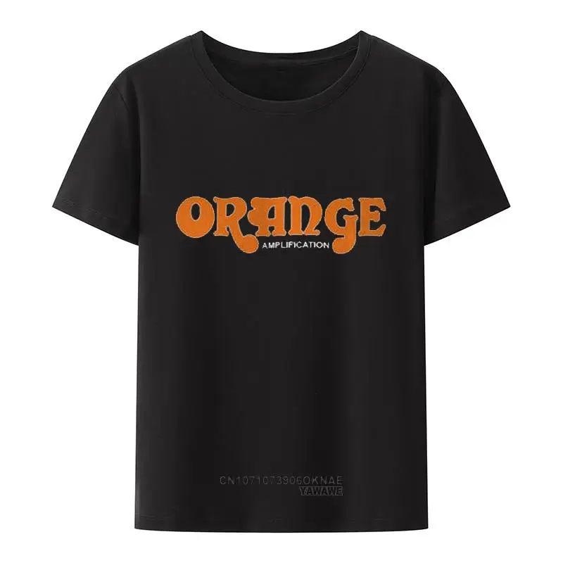 The British Guitar Amps Orange Short Sleeve Regular Tees Black Men\'s T-shirt Newest Top Style Men Tee