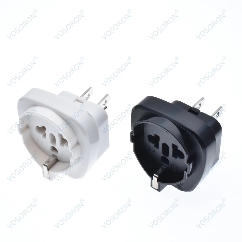 EU french germany to USA Japan canada Philippines Thailand Grounded US Type B Wall cable Plug Travel Adapter Outlet