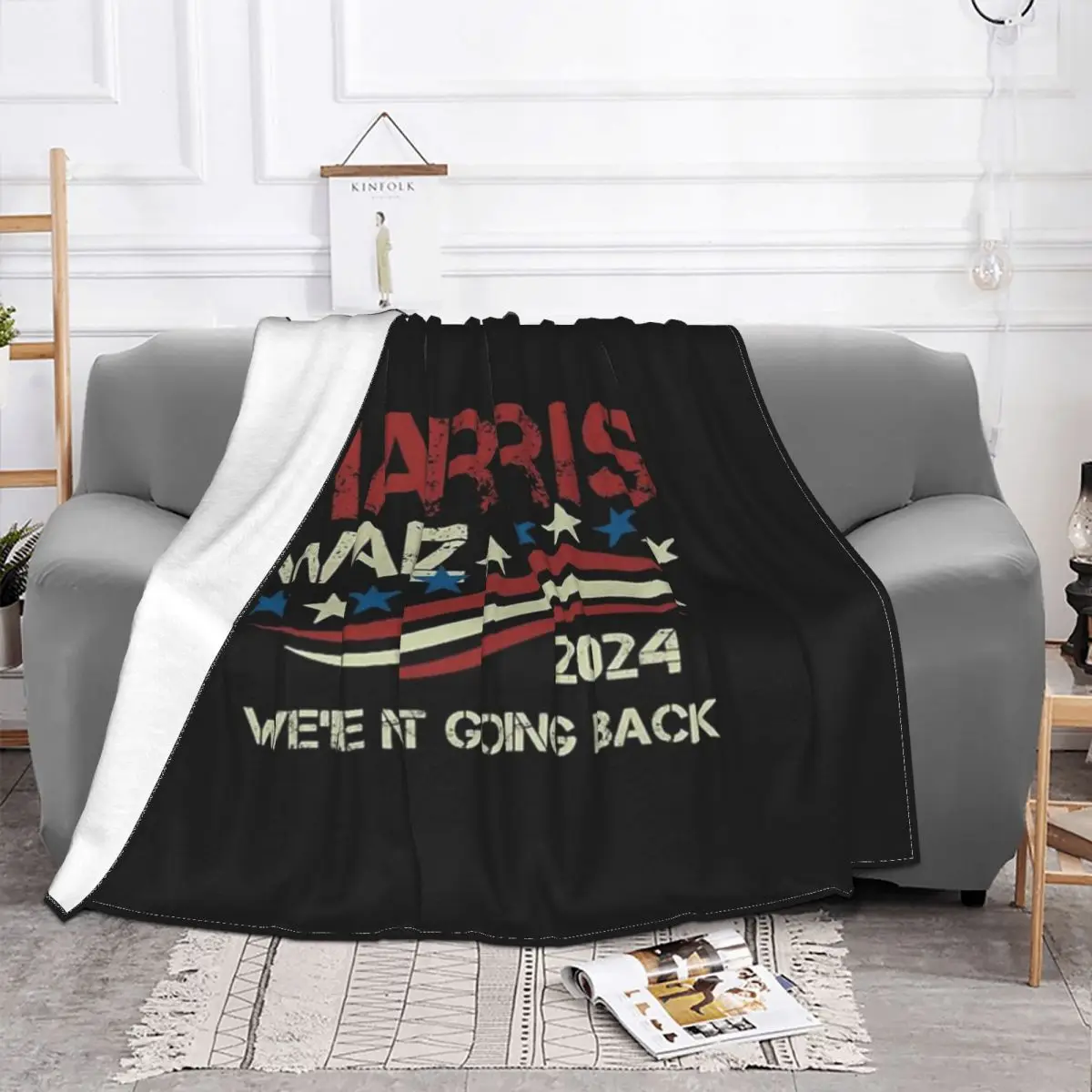 We're Not Going Back Harris Walz 2024 Four Seasons Universal Blanket Campsites Can Be Covered Mother's Day Gift