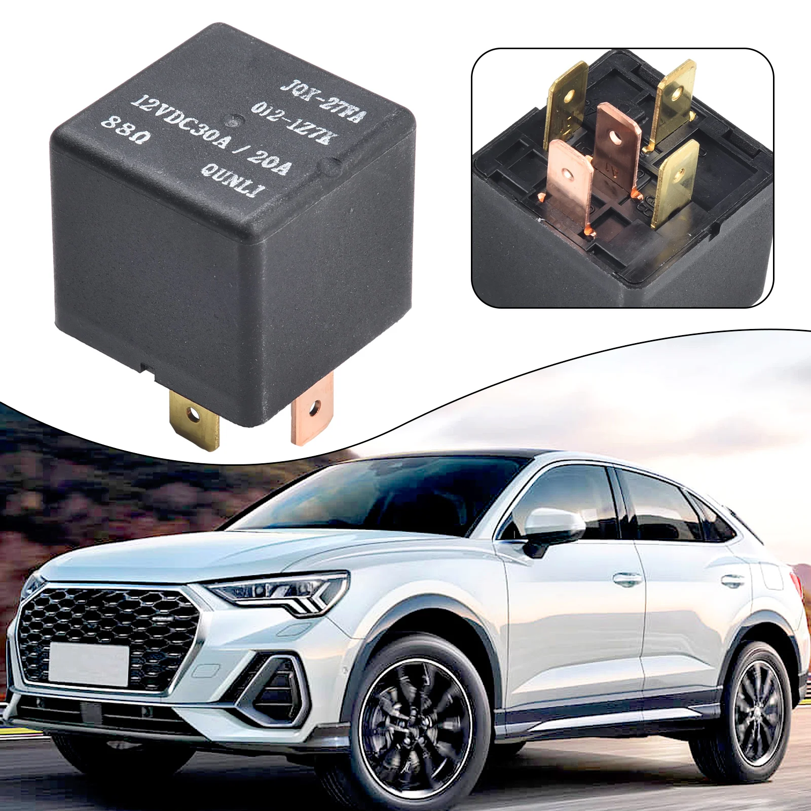 12V DC 1pc 40A citations Pour Ford Plastique et Métal Noir Tout Neuf FOAB-14B192-AA Haute Qualité Pièces FOAB-14B192-AA