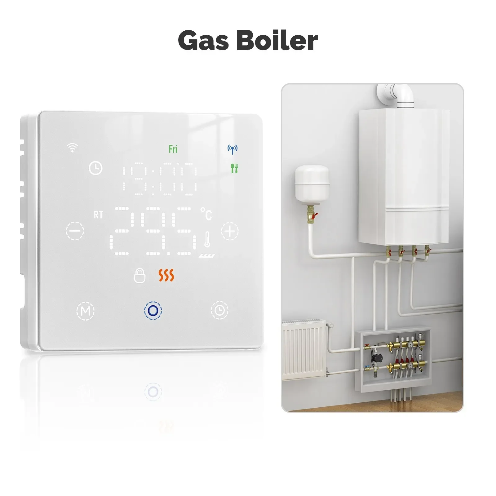 Tuya Smart Life Wifi/Zigbee Floor Heating Smart Switch App Remote Control Low Power Energy Saving Temperature Control Switch