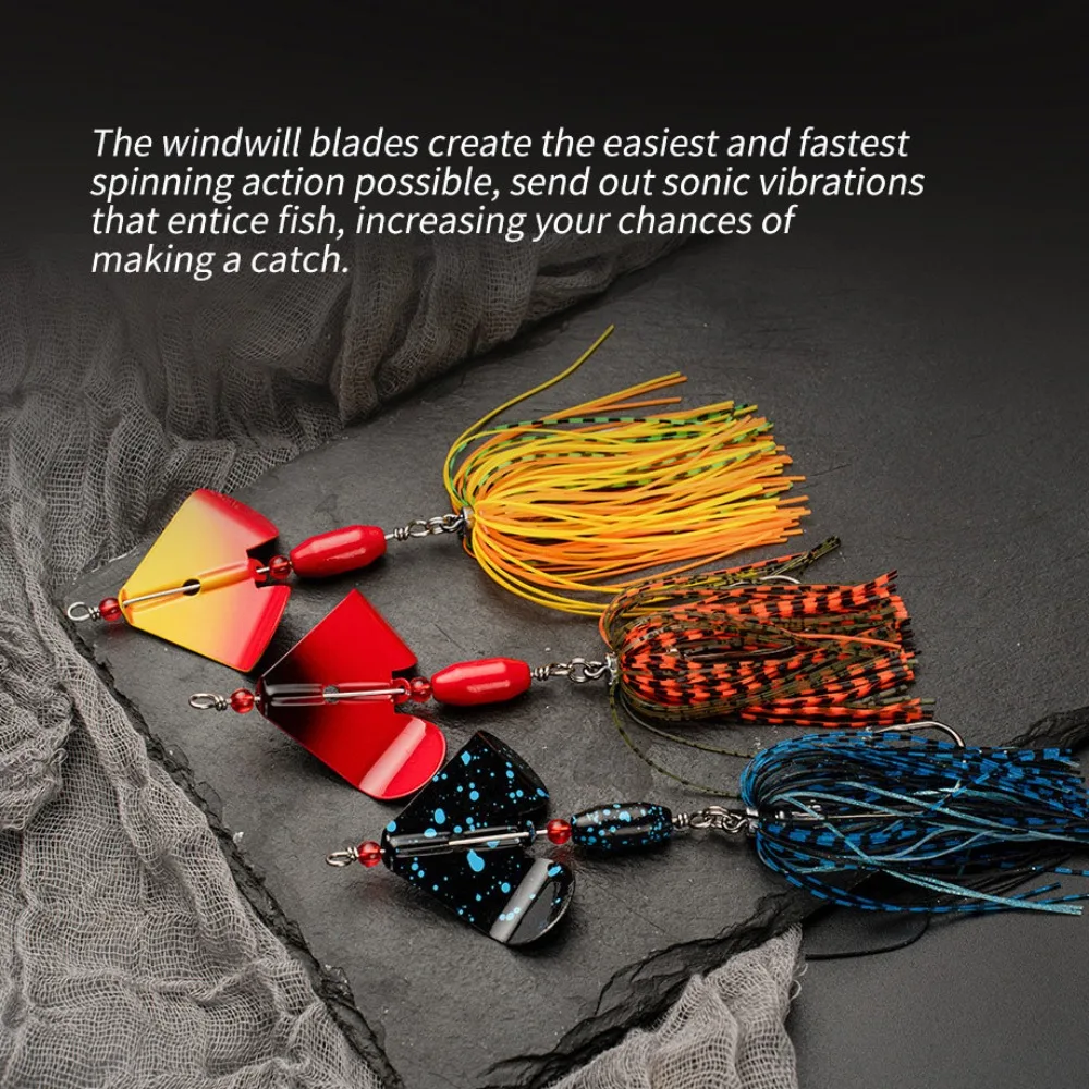 chatter Beard fishing lure 2024 bass pike walleye Walleye spinner bait Silicone Skirt Flap Buzzbait Sea fishing