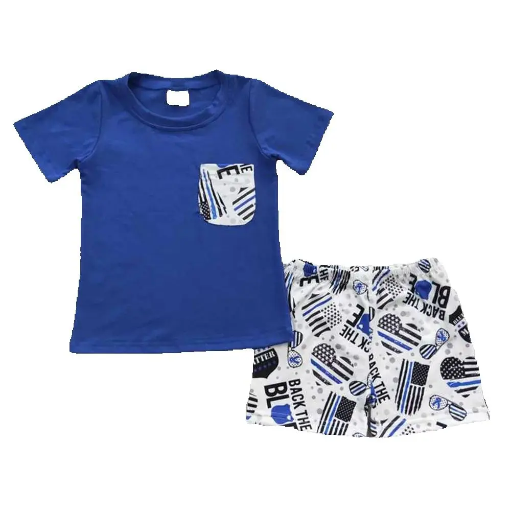 

Baby Boys Flag Blue Shorts Sets