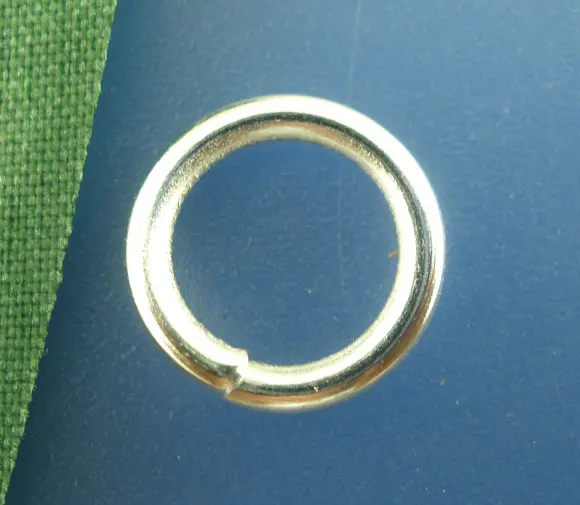 Lovely 200PCs Silver Plated Open Jump Ring 10x1.5mm Findings  (B03438)