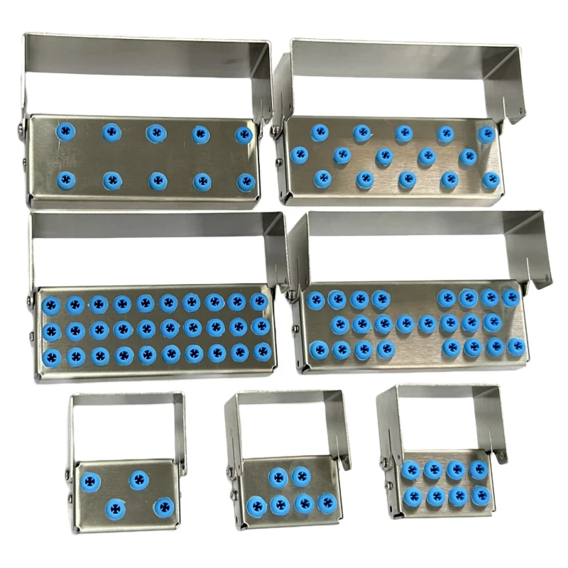 Autoclave Dentals New 30-hole Stainless Steel Needle Holder Sterilization Box Root Canal File Sterilization Holder