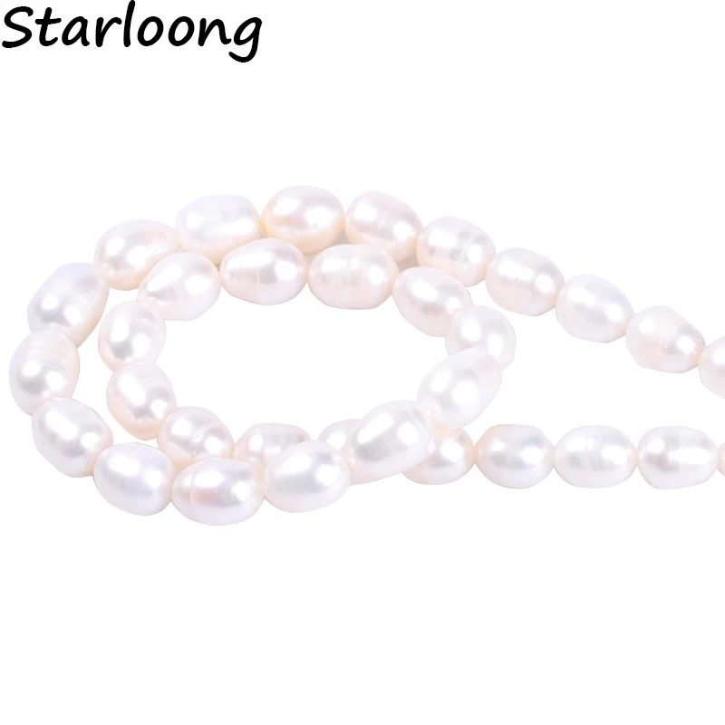 

1pack/lot 8-9mm AA quality white rice oval shape Natural freshwater Pearl Loose Beads DIY for Jewelry bracelet necklace